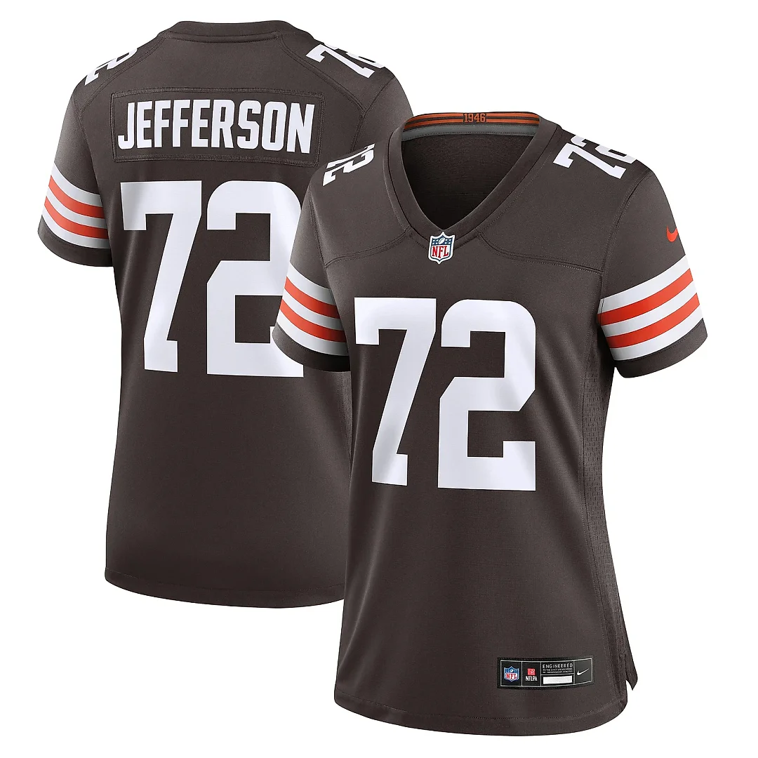 Zennovawear Women's Cleveland Browns Quinton Jefferson Brown Game Jersey