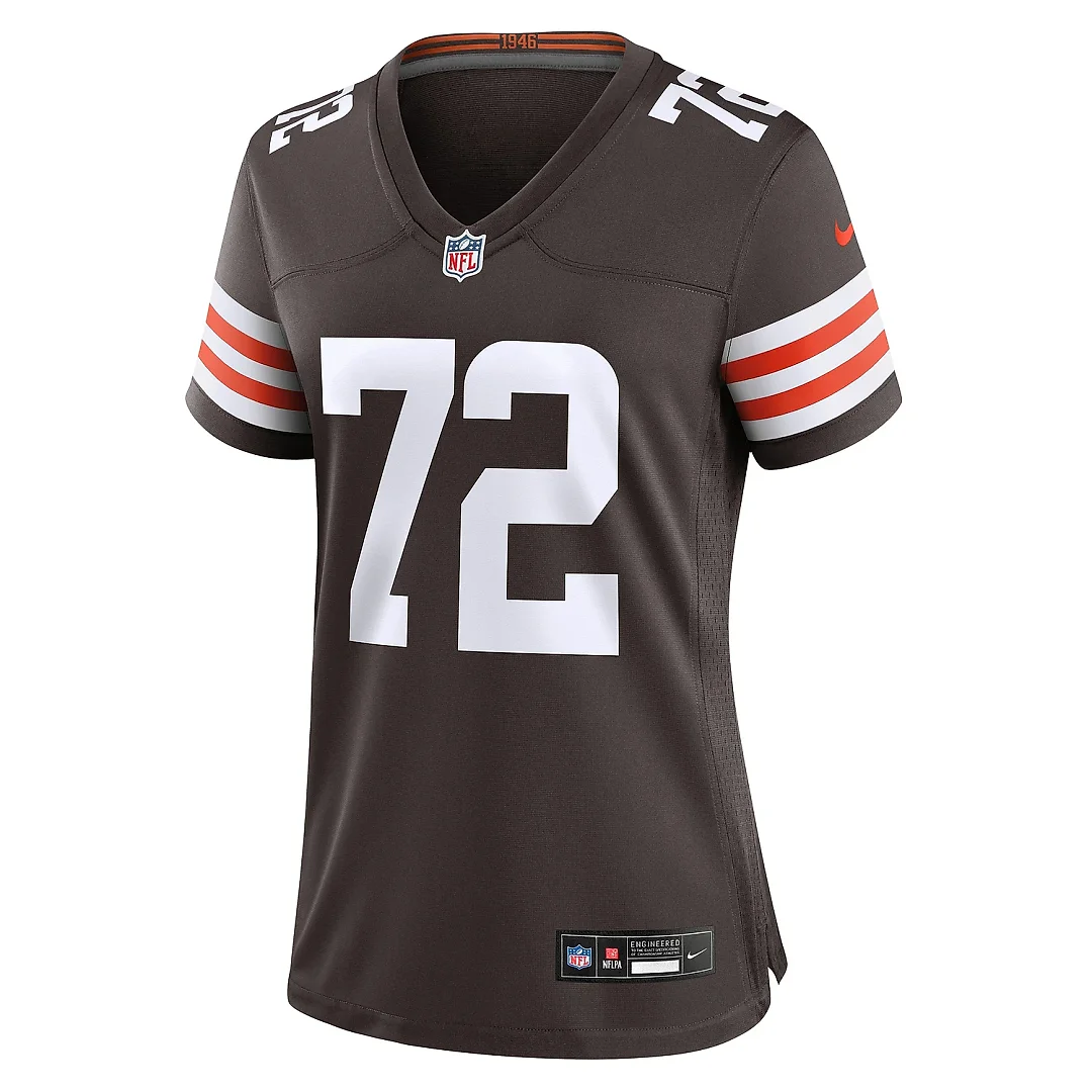 Zennovawear Women's Cleveland Browns Quinton Jefferson Brown Game Jersey