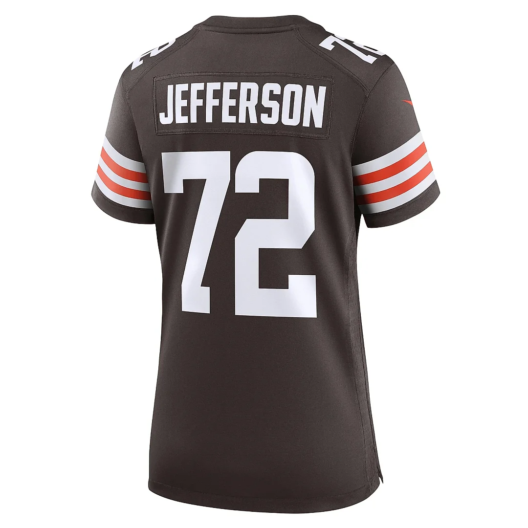 Zennovawear Women's Cleveland Browns Quinton Jefferson Brown Game Jersey