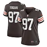 Zennovawear Women's Cleveland Browns Tommy Togiai Brown Game Jersey