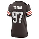 Zennovawear Women's Cleveland Browns Tommy Togiai Brown Game Jersey