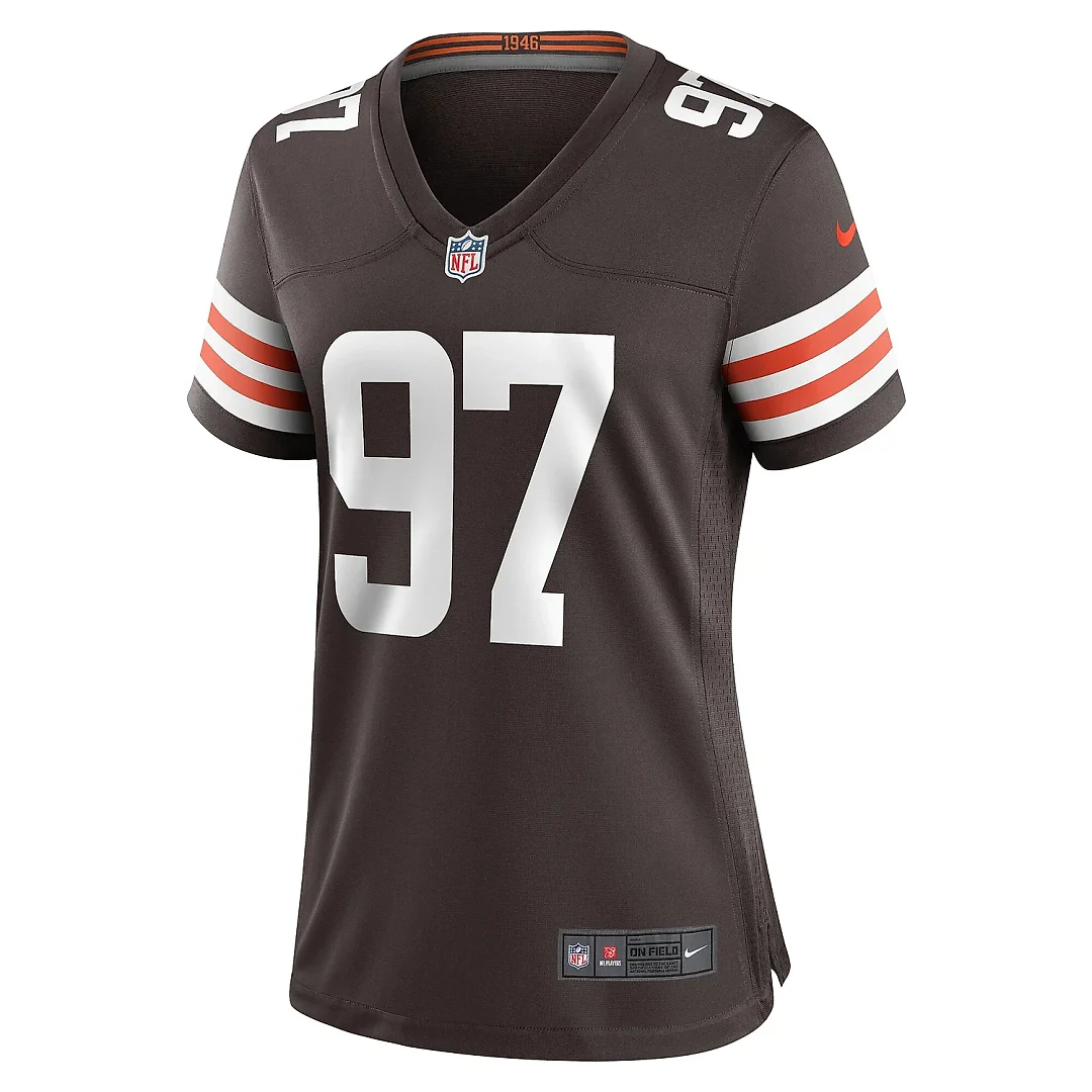 Zennovawear Women's Cleveland Browns Tommy Togiai Brown Game Jersey