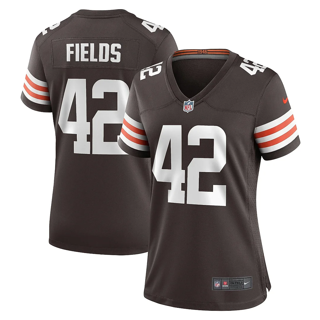 Zennovawear Women's Cleveland Browns Tony Fields II Brown Team Game Jersey