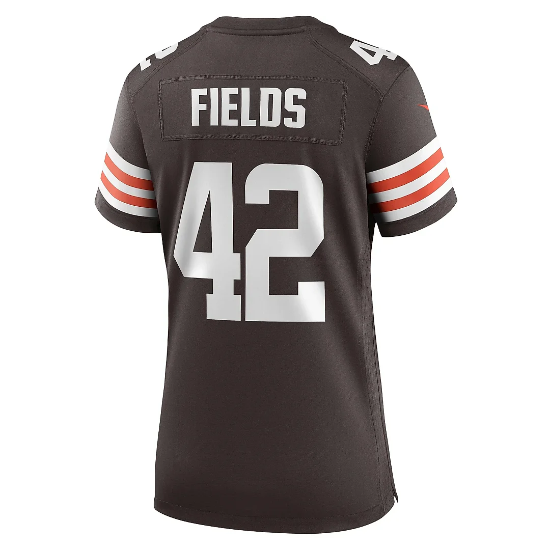 Zennovawear Women's Cleveland Browns Tony Fields II Brown Team Game Jersey