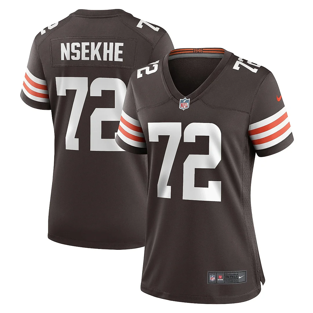 Zennovawear Women's Cleveland Browns Ty Nsekhe Brown Game Jersey