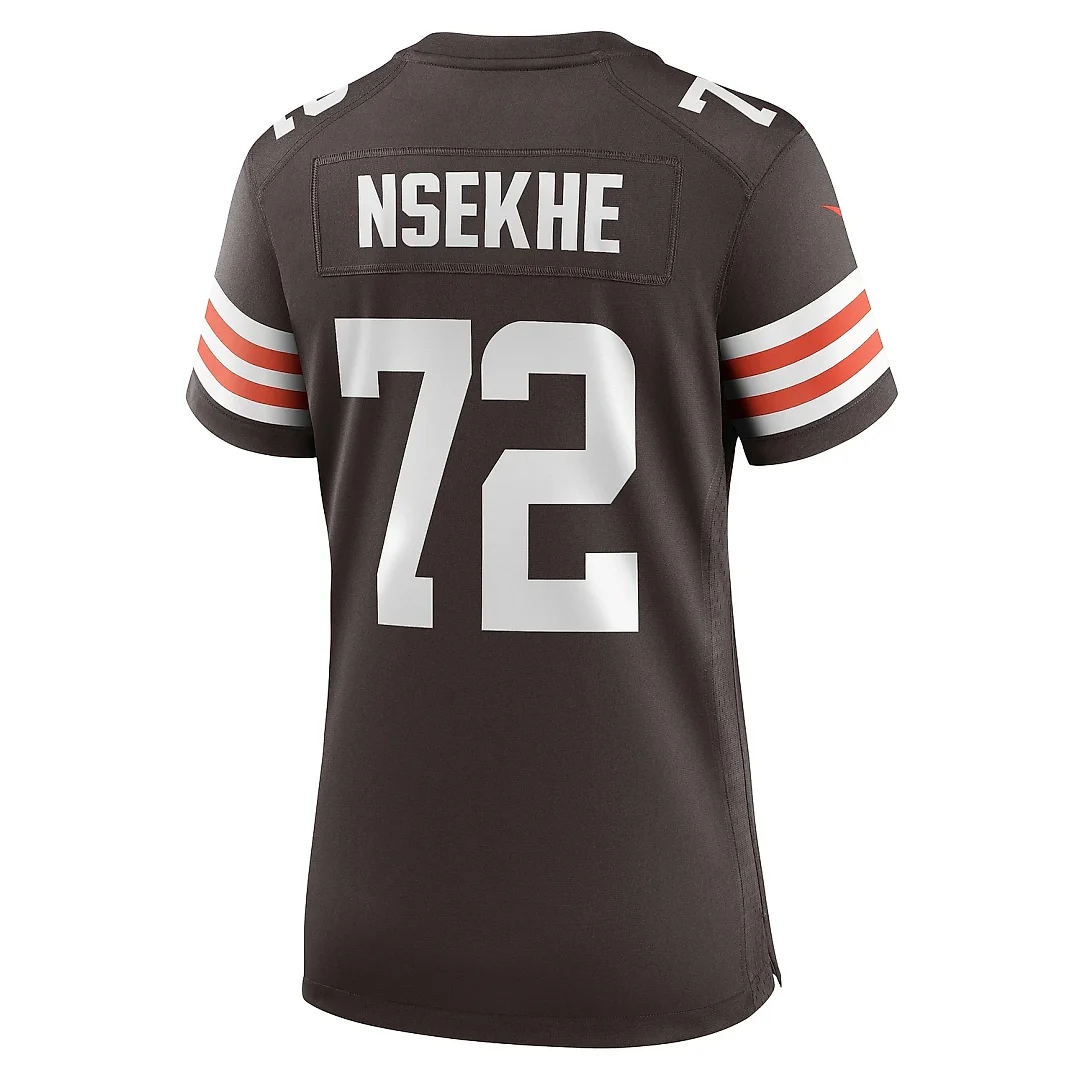Zennovawear Women's Cleveland Browns Ty Nsekhe Brown Game Jersey