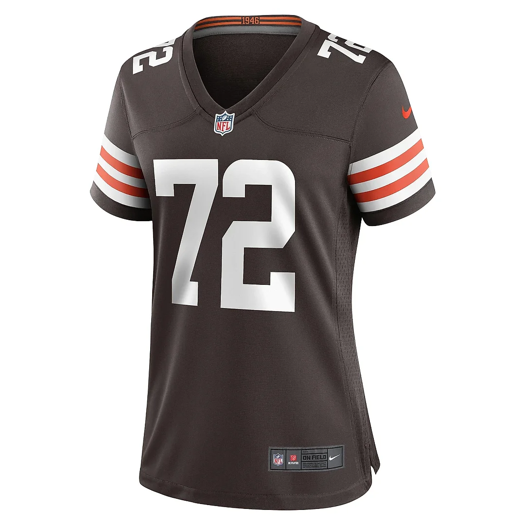 Zennovawear Women's Cleveland Browns Ty Nsekhe Brown Game Jersey