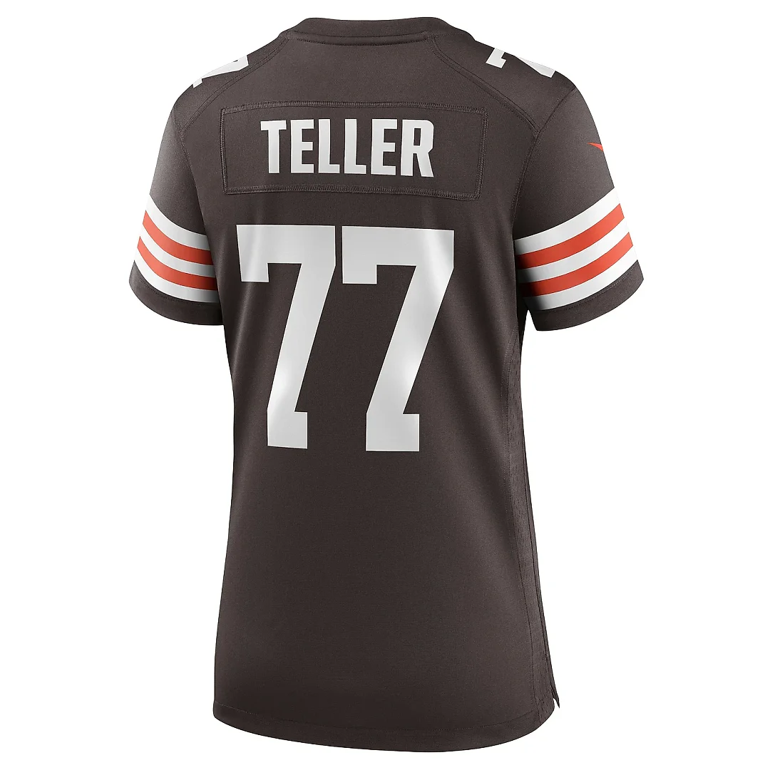 Zennovawear Women's Cleveland Browns Wyatt Teller Brown Game Jersey