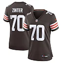 Zennovawear Women's Cleveland Browns Zak Zinter Brown Game Jersey