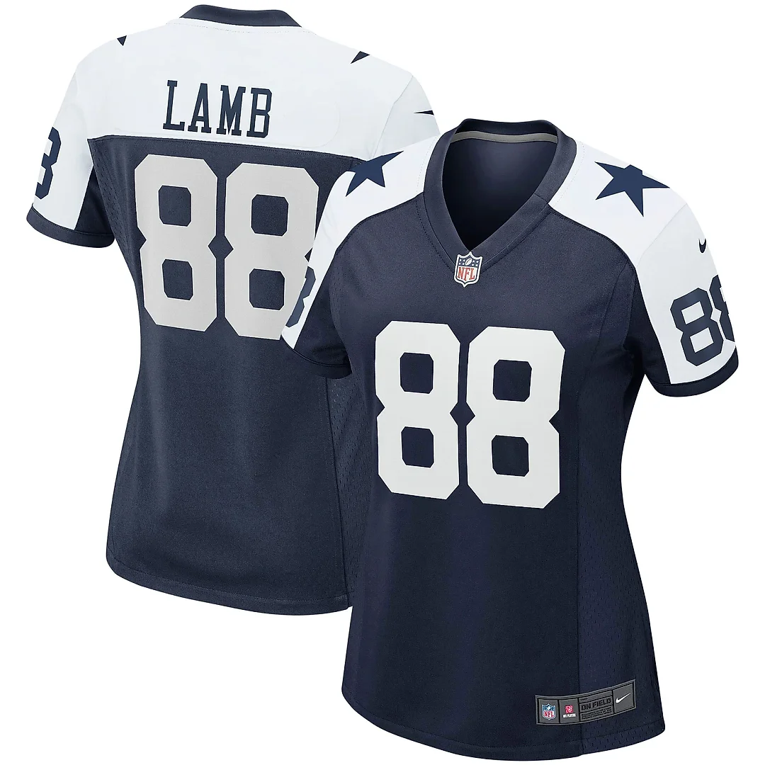 Zennovawear Women's Dallas Cowboys CeeDee Lamb Navy Alternate Game Team Jersey