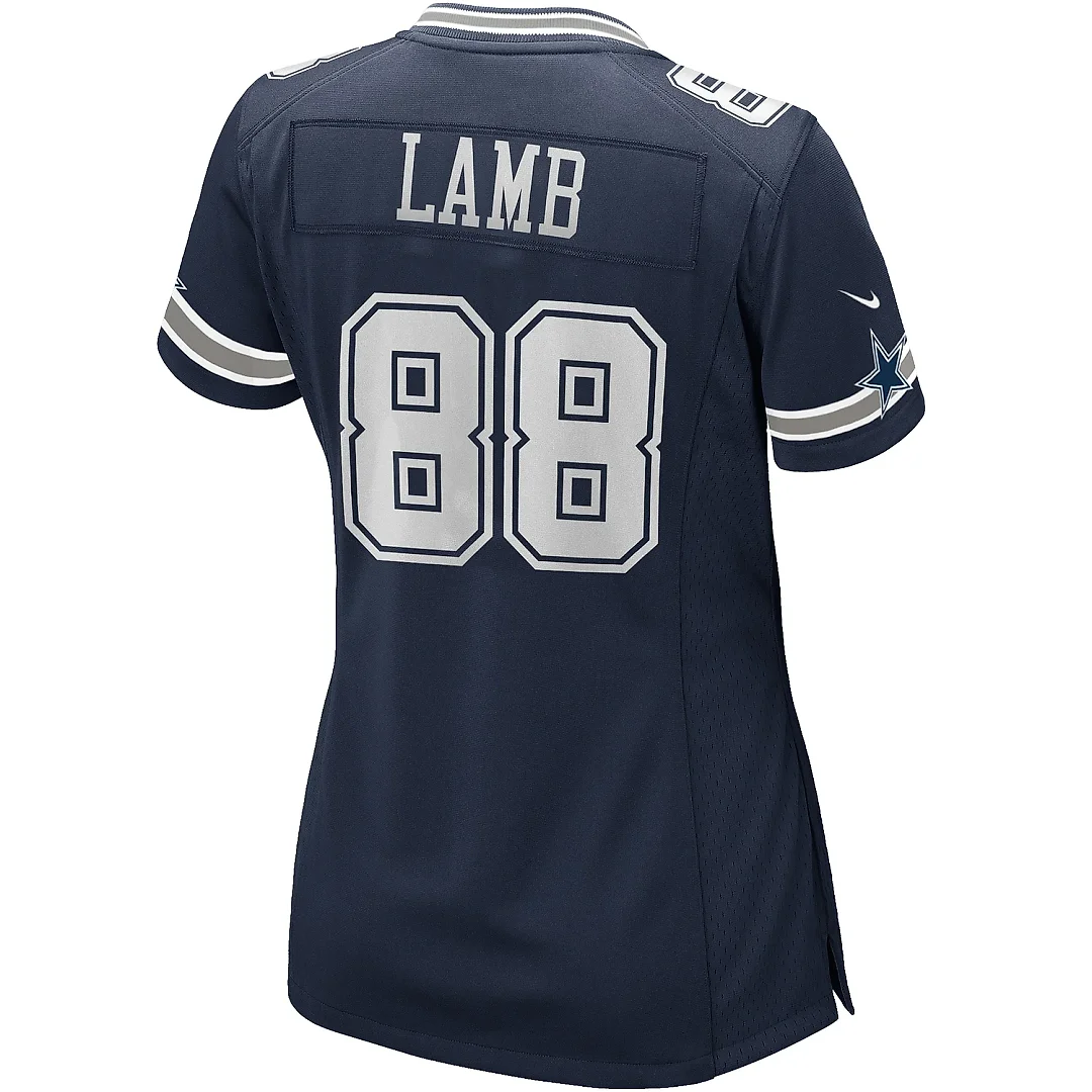 Zennovawear Women's Dallas Cowboys CeeDee Lamb Navy Game Jersey