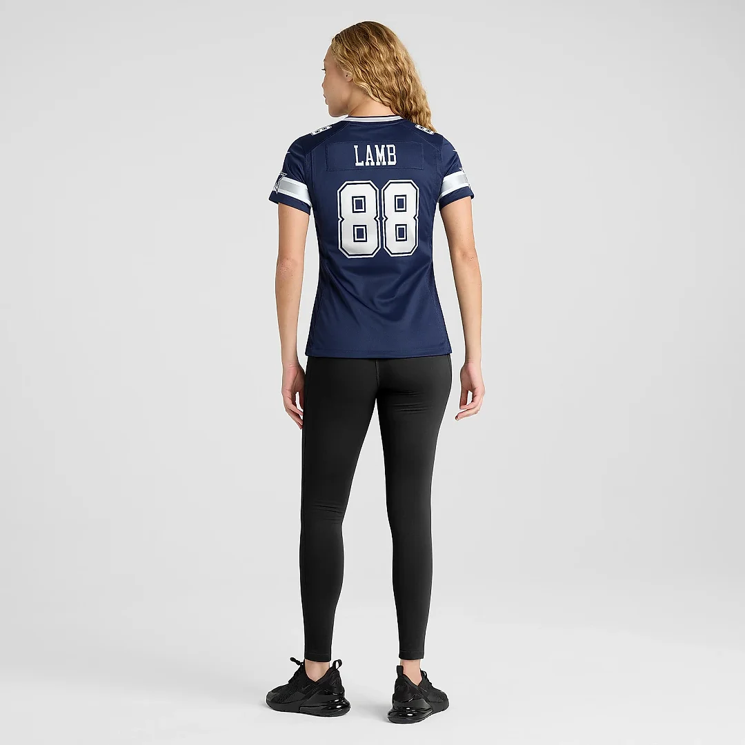 Zennovawear Women's Dallas Cowboys CeeDee Lamb Navy Game Jersey