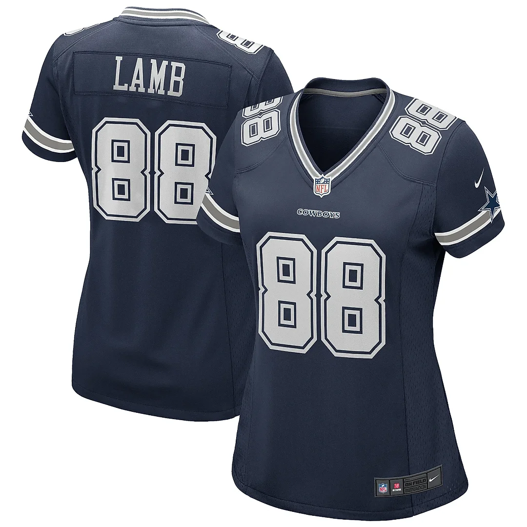 Zennovawear Women's Dallas Cowboys CeeDee Lamb Navy Game Jersey