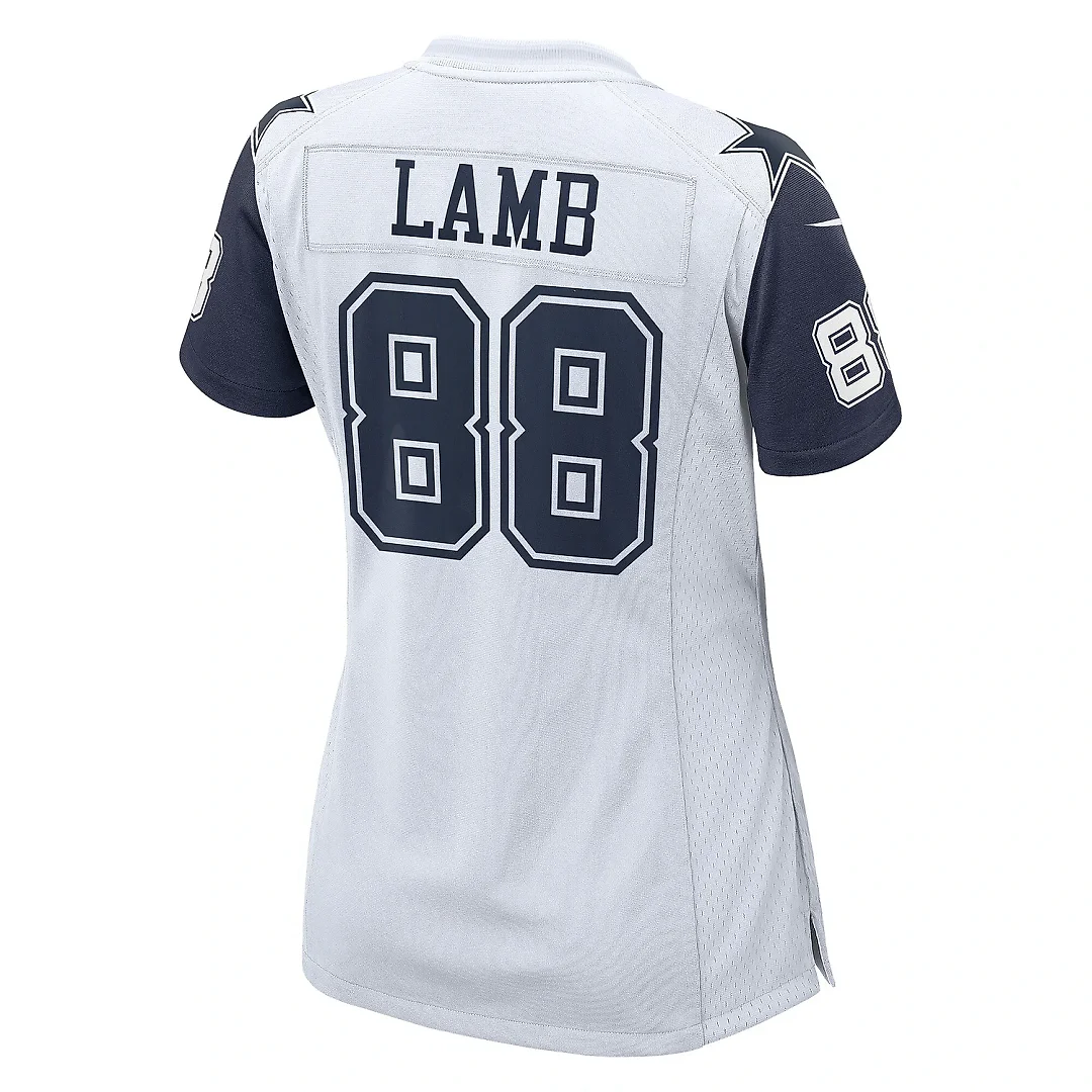 Zennovawear Women's Dallas Cowboys CeeDee Lamb White 2nd Alternate Game Jersey