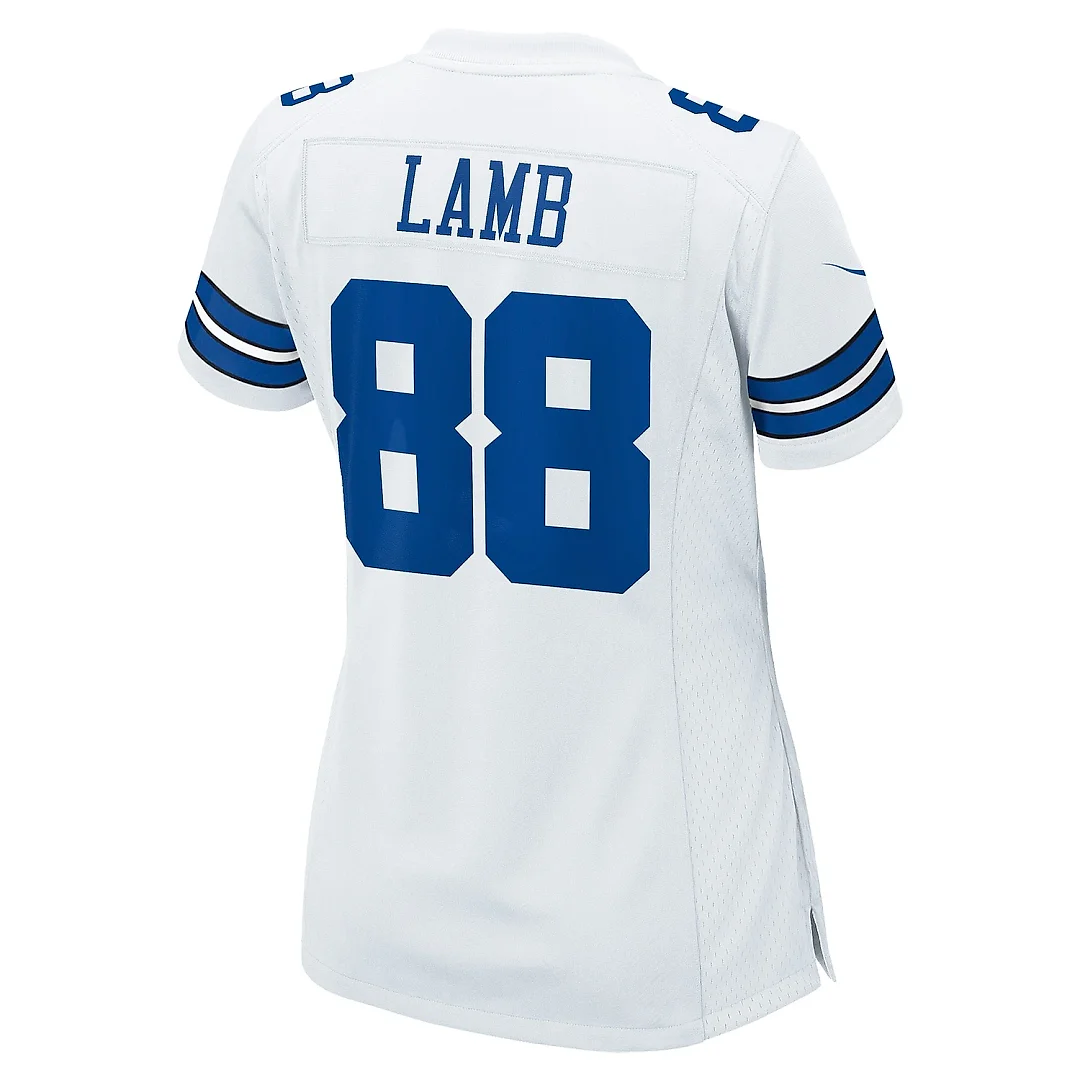 Zennovawear Women's Dallas Cowboys CeeDee Lamb White Game Jersey