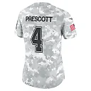 Zennovawear Women's Dallas Cowboys Dak Prescott Arctic Camo 2024 Salute to Service Limited Jersey