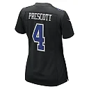 Zennovawear Women's Dallas Cowboys Dak Prescott Carbon Black Fashion Game Jersey