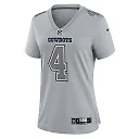 Zennovawear Women's Dallas Cowboys Dak Prescott Gray Atmosphere Fashion Game Jersey