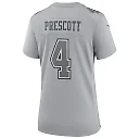 Zennovawear Women's Dallas Cowboys Dak Prescott Gray Atmosphere Fashion Game Jersey