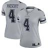 Zennovawear Women's Dallas Cowboys Dak Prescott Gray Inverted Legend Player Performance Top