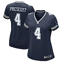 Zennovawear Women's Dallas Cowboys Dak Prescott Navy Game Team Jersey