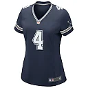 Zennovawear Women's Dallas Cowboys Dak Prescott Navy Game Team Jersey