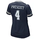 Zennovawear Women's Dallas Cowboys Dak Prescott Navy Game Team Jersey