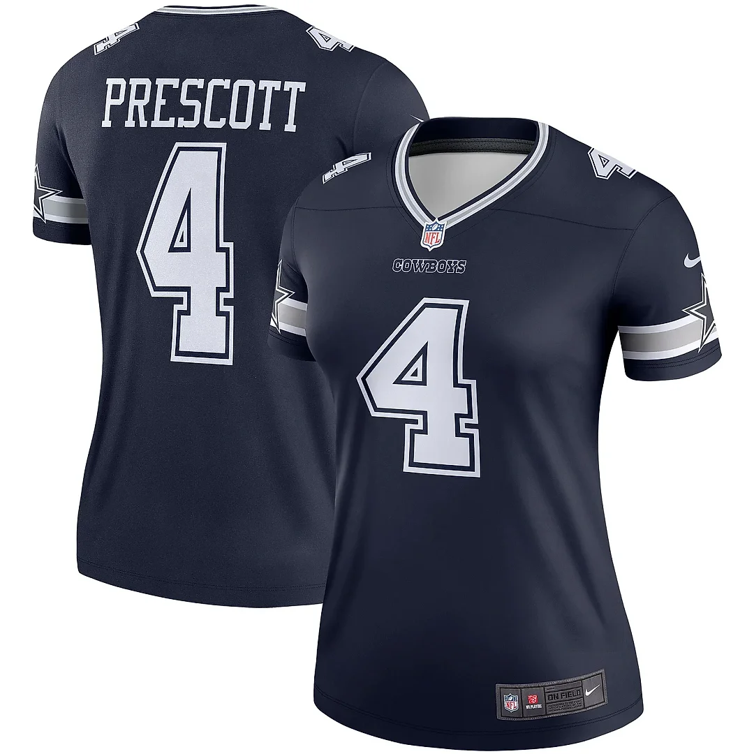 Zennovawear Women's Dallas Cowboys Dak Prescott Navy Legend Player Performance Top