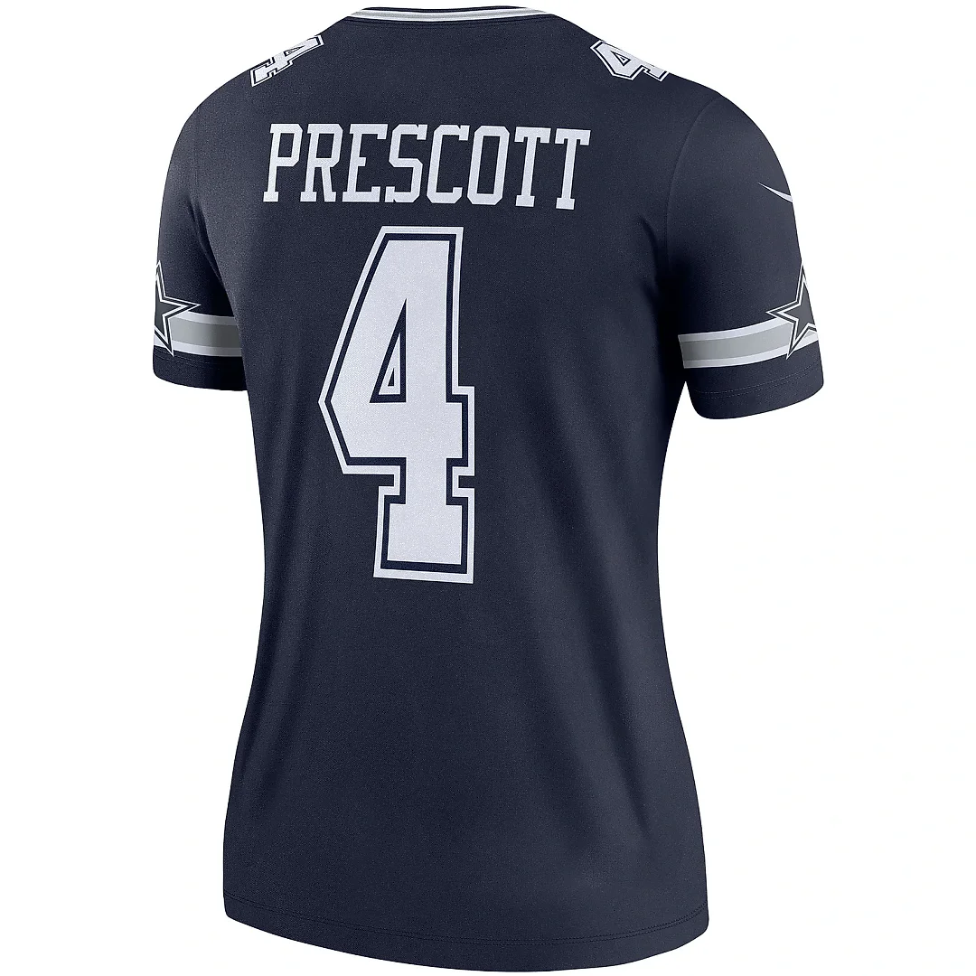Zennovawear Women's Dallas Cowboys Dak Prescott Navy Legend Player Performance Top
