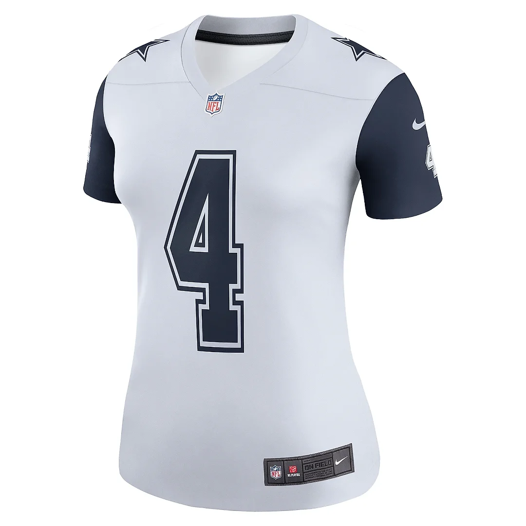 Zennovawear Women's Dallas Cowboys Dak Prescott White Legend Player Performance Top
