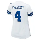 Zennovawear Women's Dallas Cowboys Dak Prescott White Team Game Jersey