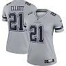 Zennovawear Women's Dallas Cowboys Ezekiel Elliott Gray Inverted Legend Player Performance Top