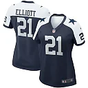 Zennovawear Women's Dallas Cowboys Ezekiel Elliott Navy Alternate Game Team Jersey