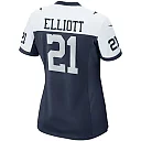 Zennovawear Women's Dallas Cowboys Ezekiel Elliott Navy Alternate Game Team Jersey