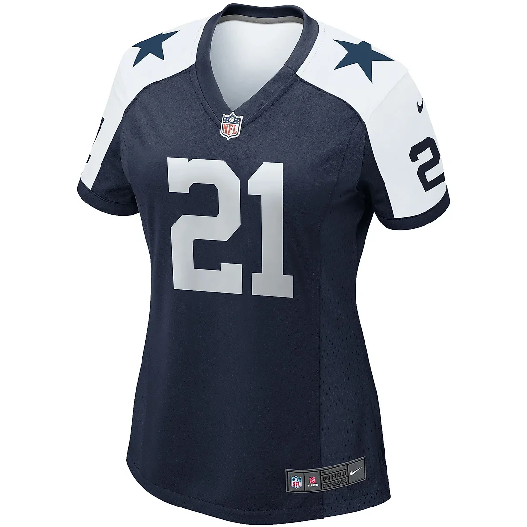 Zennovawear Women's Dallas Cowboys Ezekiel Elliott Navy Alternate Game Team Jersey