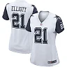Zennovawear Women's Dallas Cowboys Ezekiel Elliott White Alternate Game Jersey