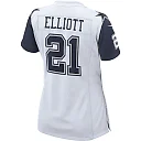 Zennovawear Women's Dallas Cowboys Ezekiel Elliott White Alternate Game Jersey
