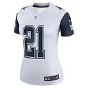 Zennovawear Women's Dallas Cowboys Ezekiel Elliott White Color Rush Legend Player Player Performance Top