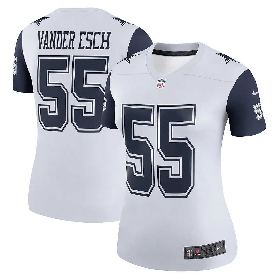 Zennovawear Women's Dallas Cowboys Leighton Vander Esch White Legend Player Performance Top