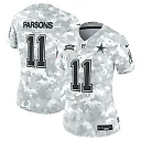 Zennovawear Women's Dallas Cowboys Micah Parsons Arctic Camo 2024 Salute to Service Limited Jersey
