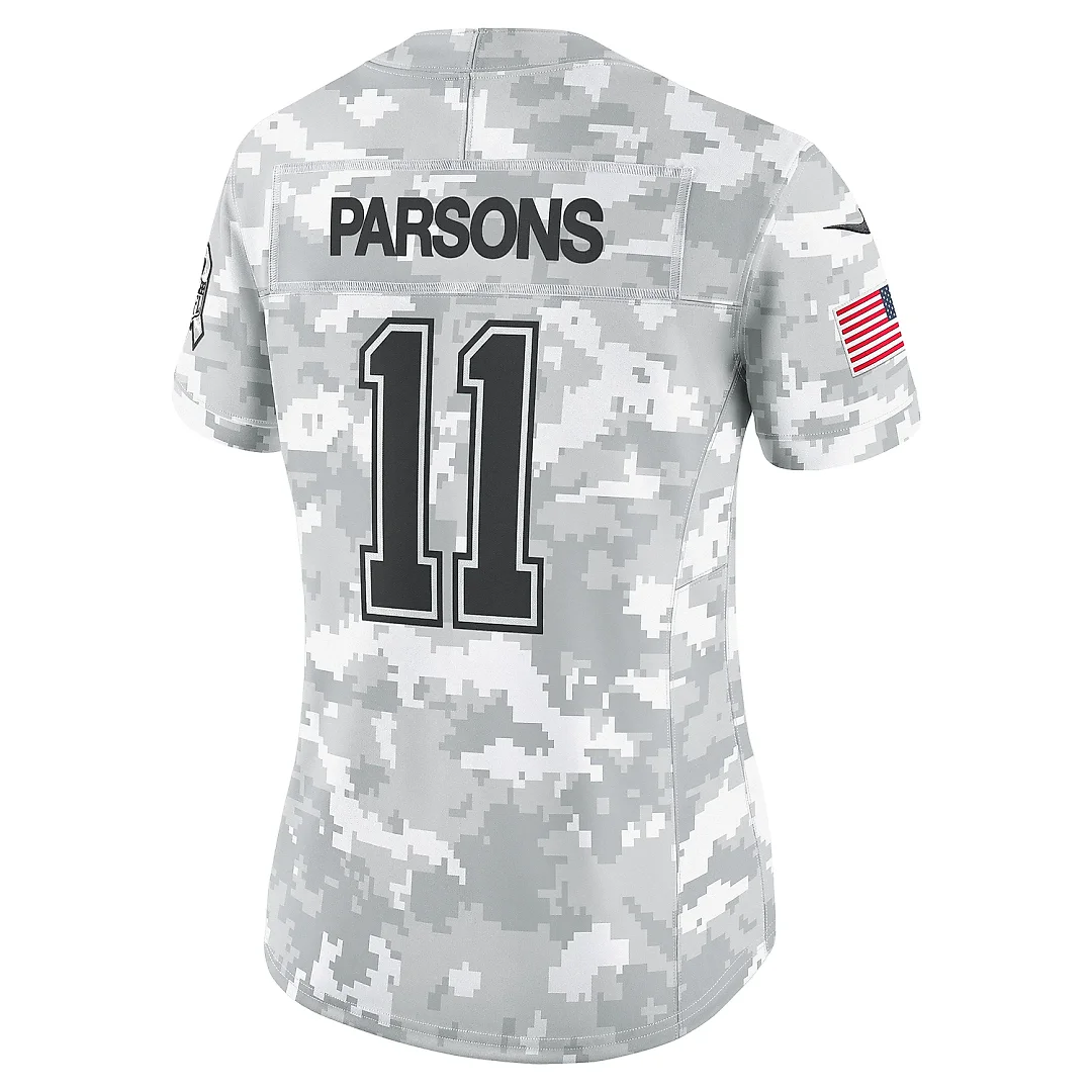 Zennovawear Women's Dallas Cowboys Micah Parsons Arctic Camo 2024 Salute to Service Limited Jersey