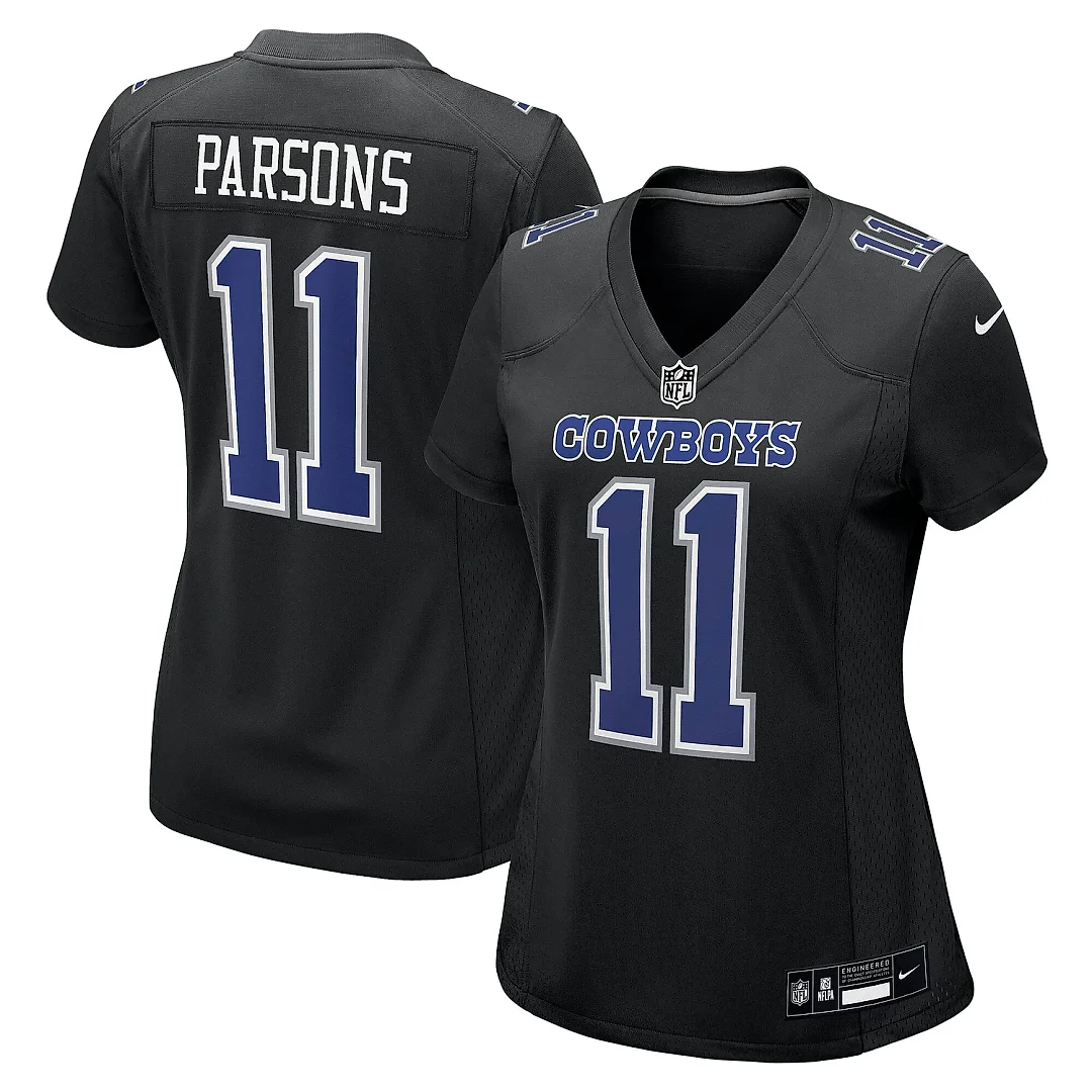 Zennovawear Women's Dallas Cowboys Micah Parsons Carbon Black Fashion Game Jersey