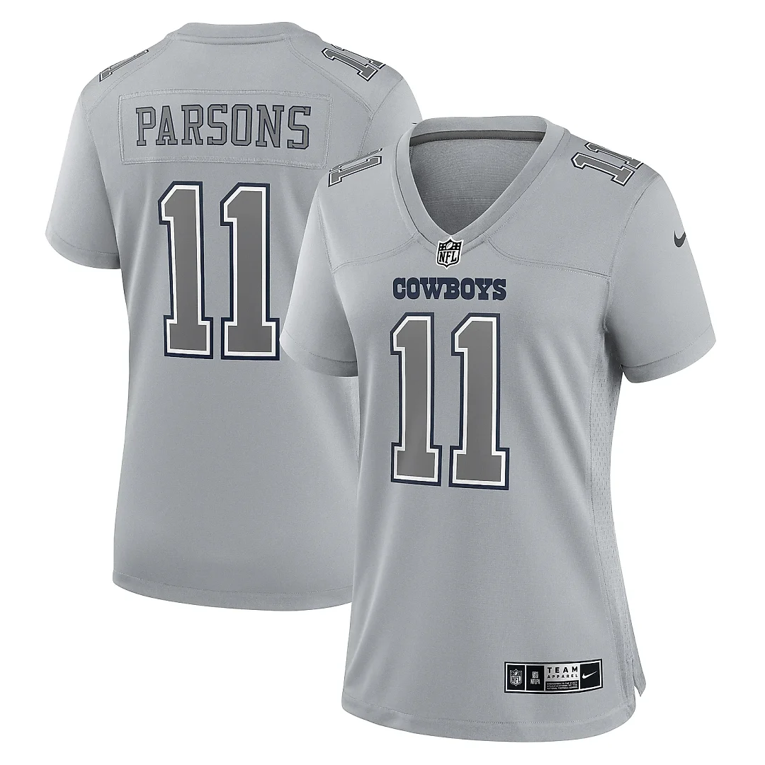 Zennovawear Women's Dallas Cowboys Micah Parsons Gray Atmosphere Fashion Game Jersey