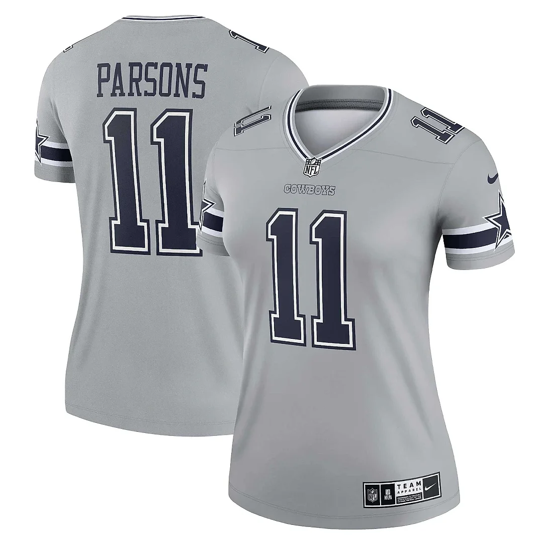 Zennovawear Women's Dallas Cowboys Micah Parsons Silver Inverted Legend Jersey