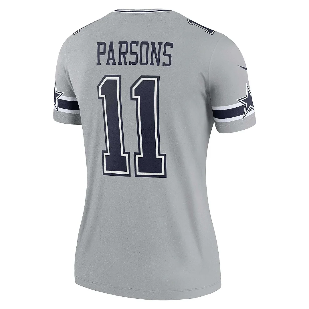 Zennovawear Women's Dallas Cowboys Micah Parsons Silver Inverted Legend Jersey