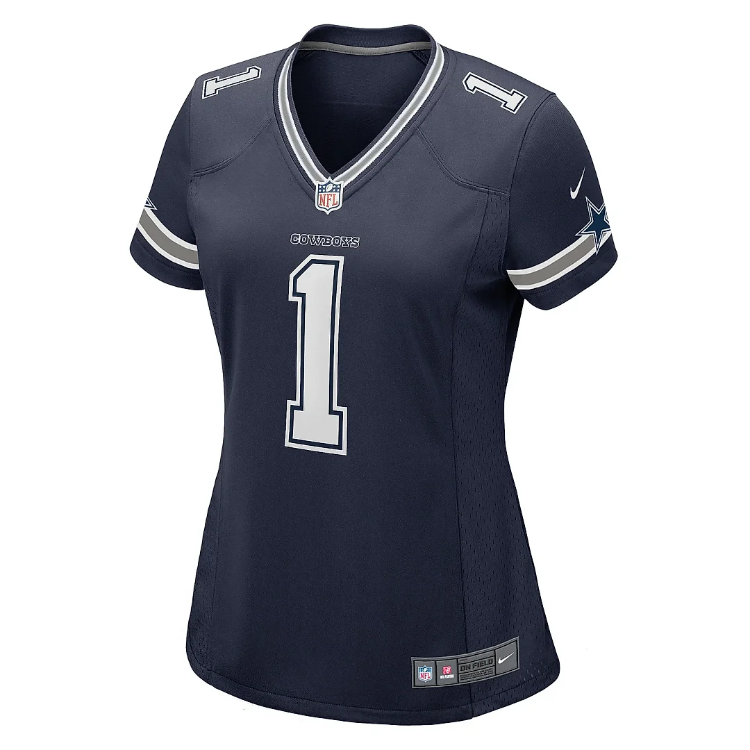 Zennovawear Women's Dallas Cowboys Number 1 Bride Navy Game Jersey