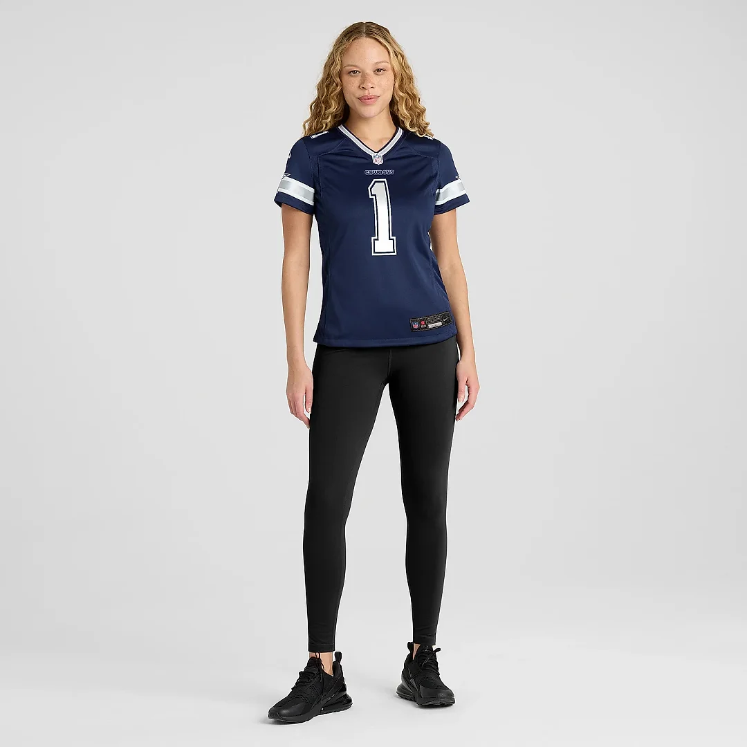 Zennovawear Women's Dallas Cowboys Number 1 Mom Navy Game Jersey