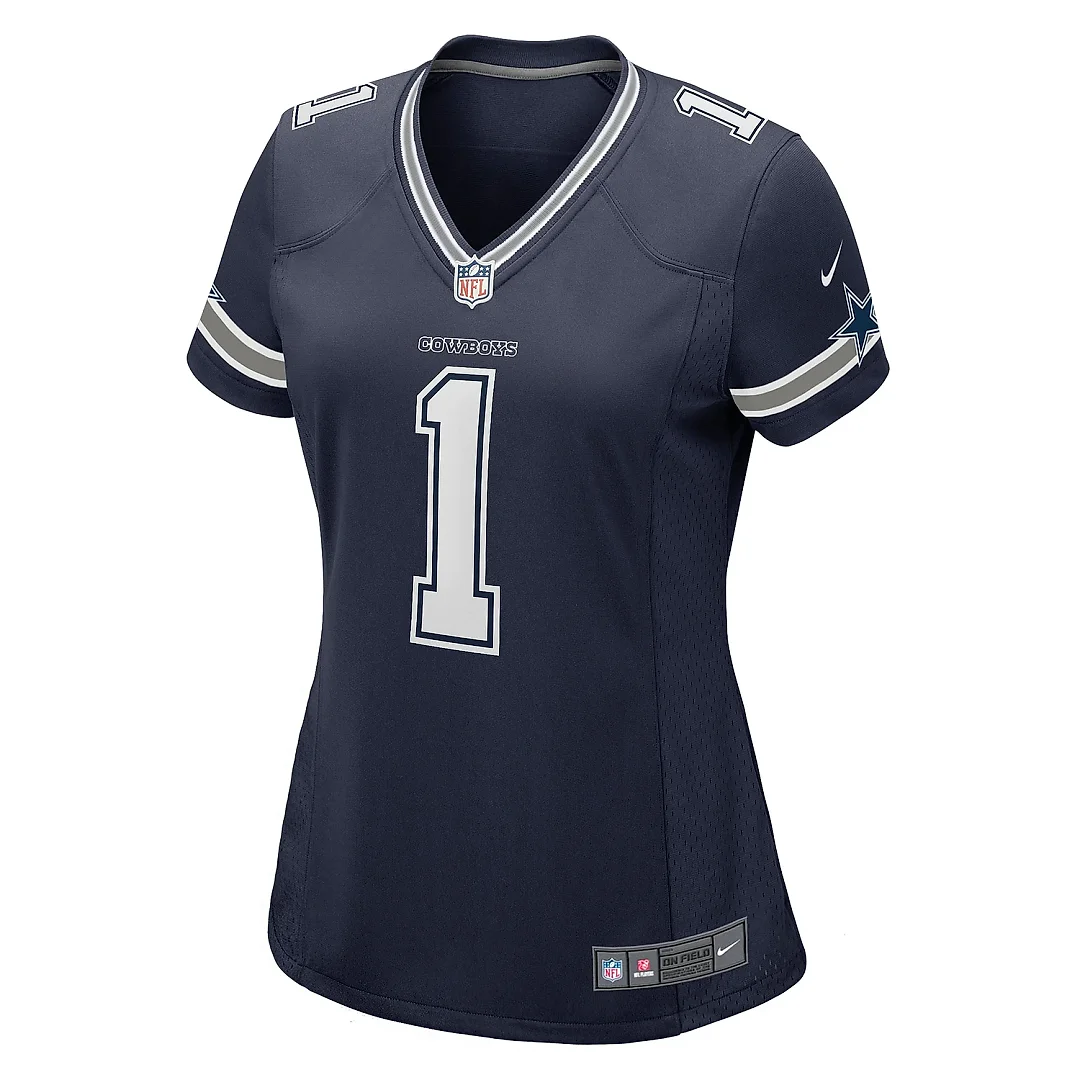 Zennovawear Women's Dallas Cowboys Number 1 Mom Navy Game Jersey