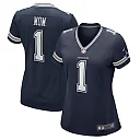 Zennovawear Women's Dallas Cowboys Number 1 Mom Navy Game Jersey