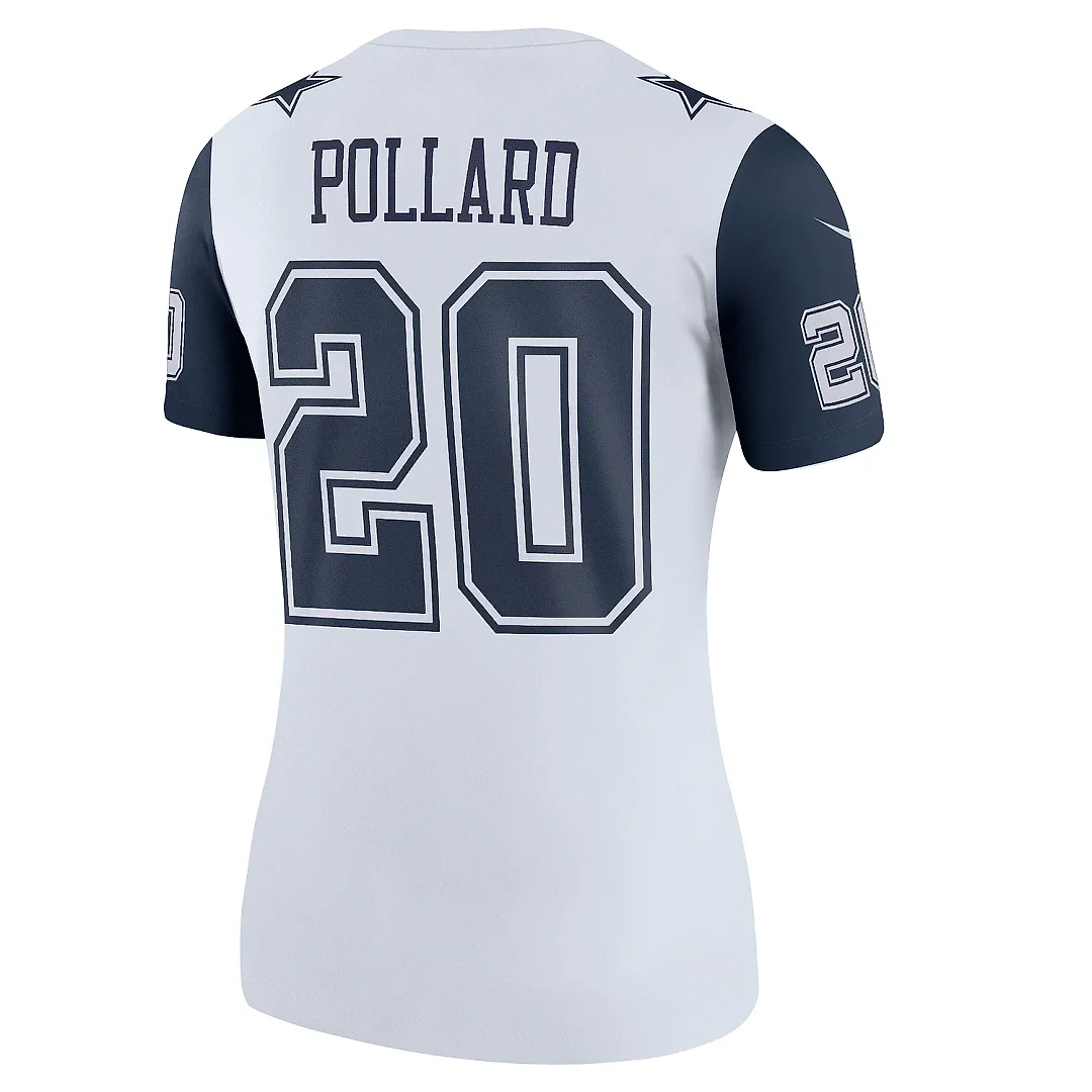 Zennovawear Women's Dallas Cowboys Tony Pollard White Legend Player Performance Top